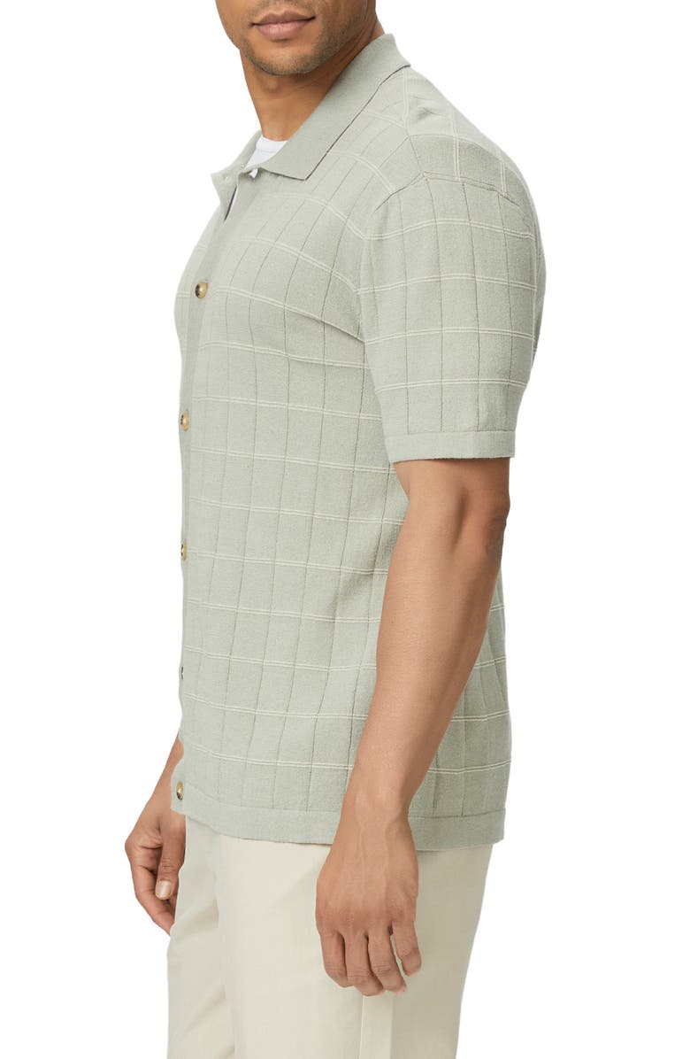 PAIGE Mendez Knit Short Sleeve Button-Up Shirt, Alternate, color, 