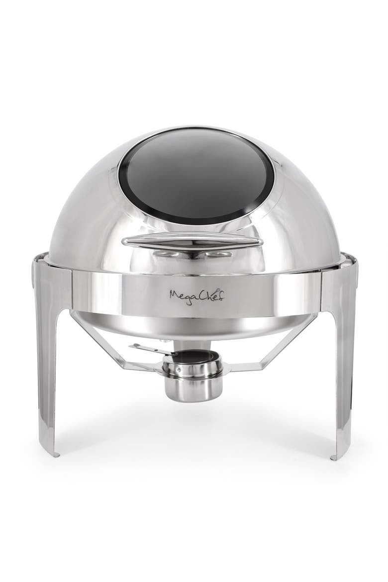 6.3 Quart Round Stainless Steel Chafing Dish, Alternate, color, Silver