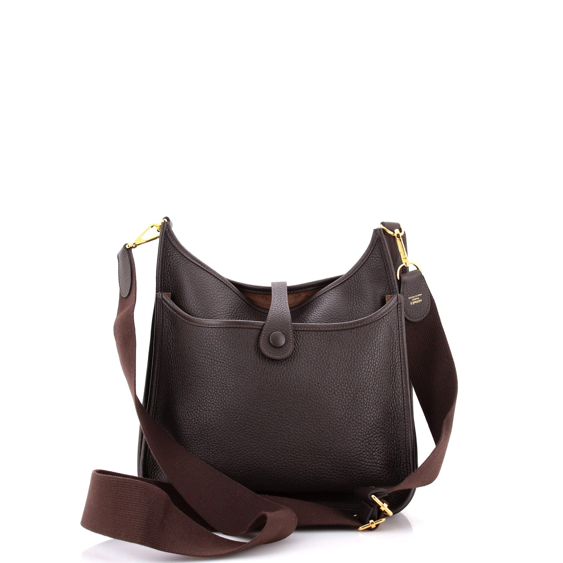 Pre-Owned Hermes Evelyne Bag Gen III Clemence PM, Alternate, color, Havane