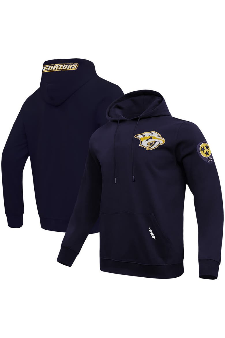 Men's Pro Standard Navy Nashville Predators Classic Pullover Hoodie, Main, color, Navy