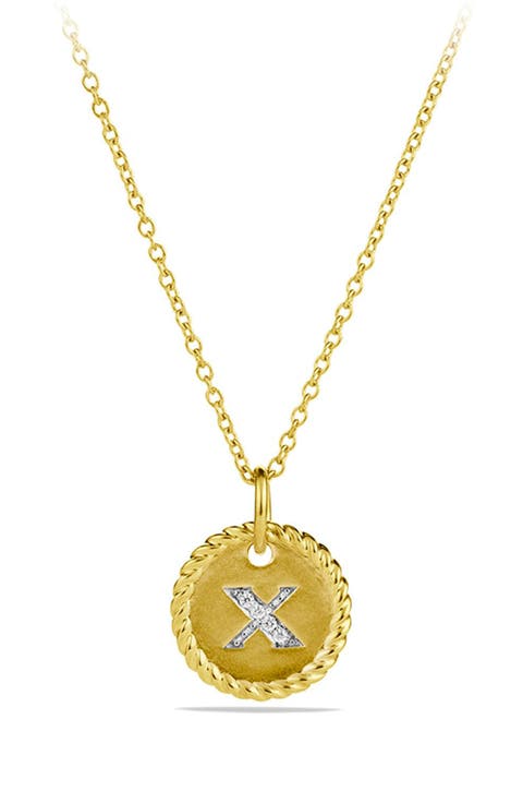Cable Collectibles Diamond Initial Pendant Necklace