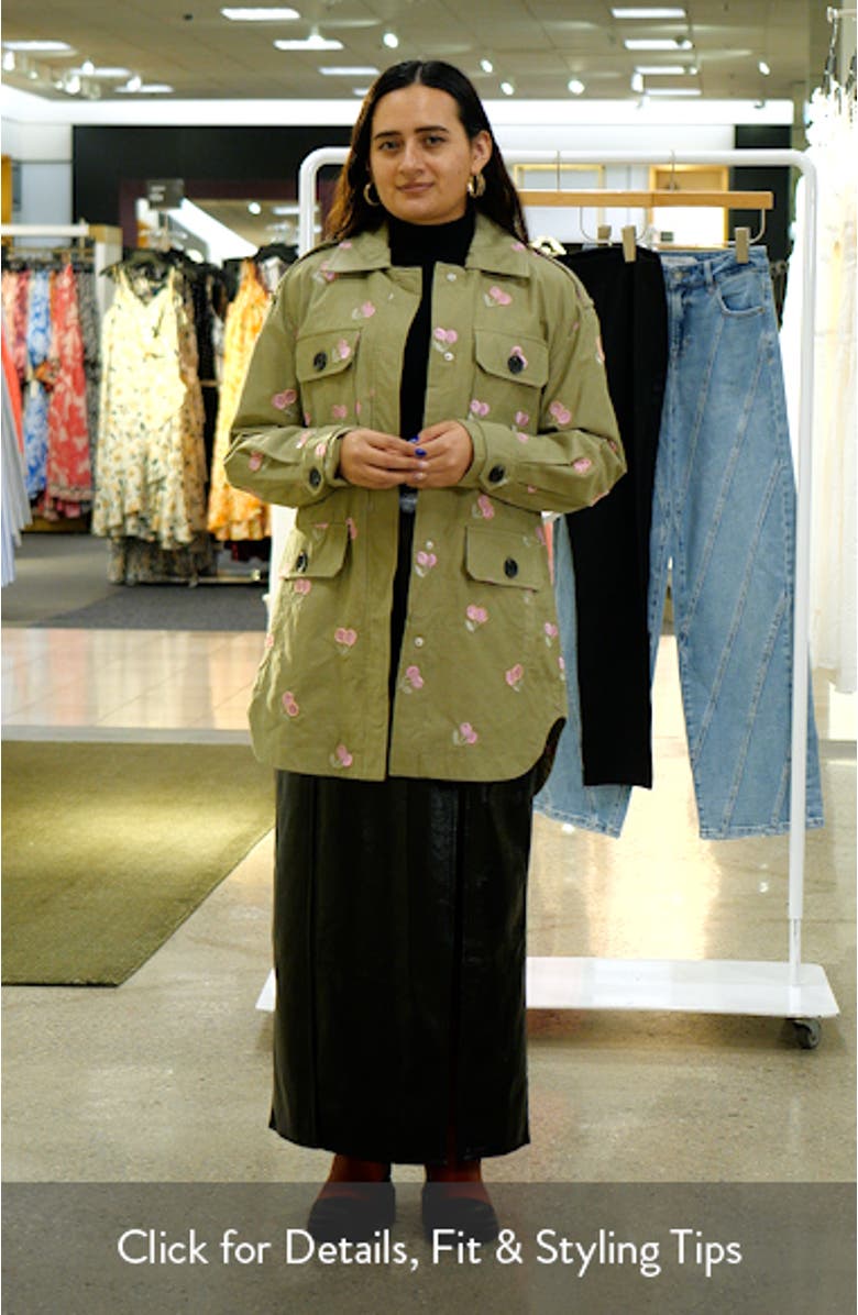 Cherry Embroidered Utility Jacket, sales video thumbnail