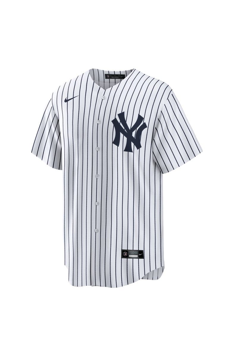 Nike Men's Nike Derek Jeter White/Navy New York Yankees Replica Jersey, Alternate, color, 