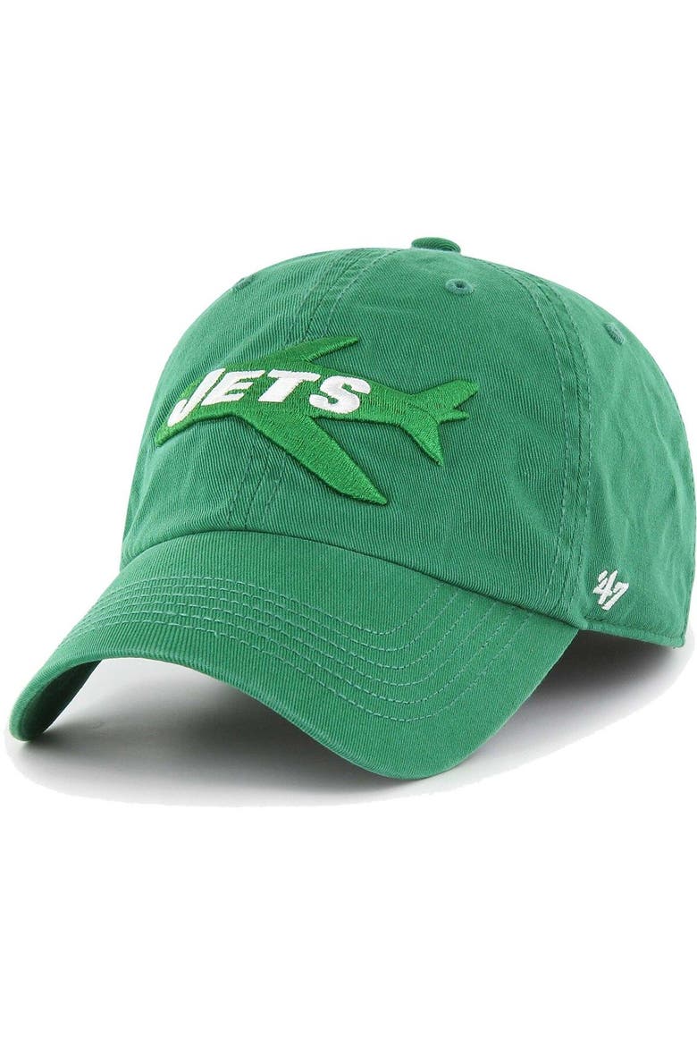 Men's '47 Kelly Green New York Jets Gridiron Classics Franchise Legacy Fitted Hat, Main, color, Kelly Green