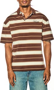 VOUSETI SS Post Game Oversize Stripe Cotton Polo