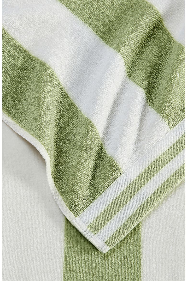 Oversize Stripe Beach Towel, Alternate, color, EUCALYPTUS GREEN / WHITE