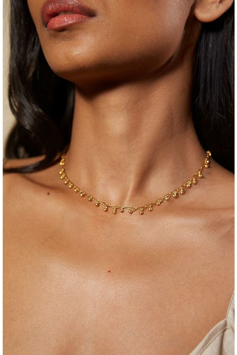 Joyful Choker Necklace, Alternate, color, Gold
