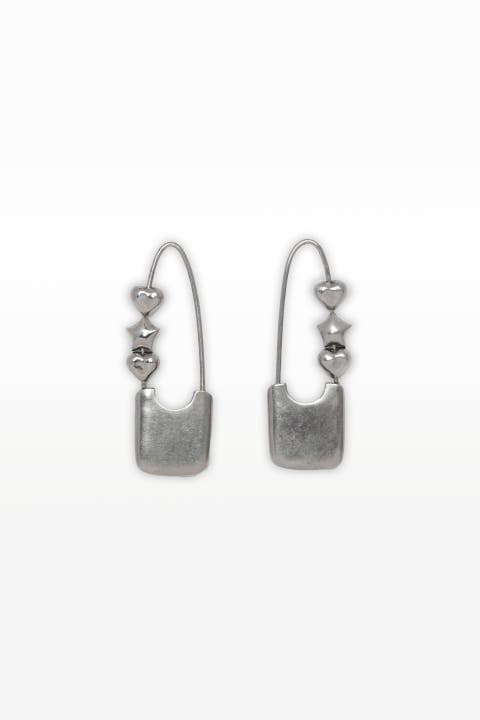 Puffed Heart and Star Safety Pins