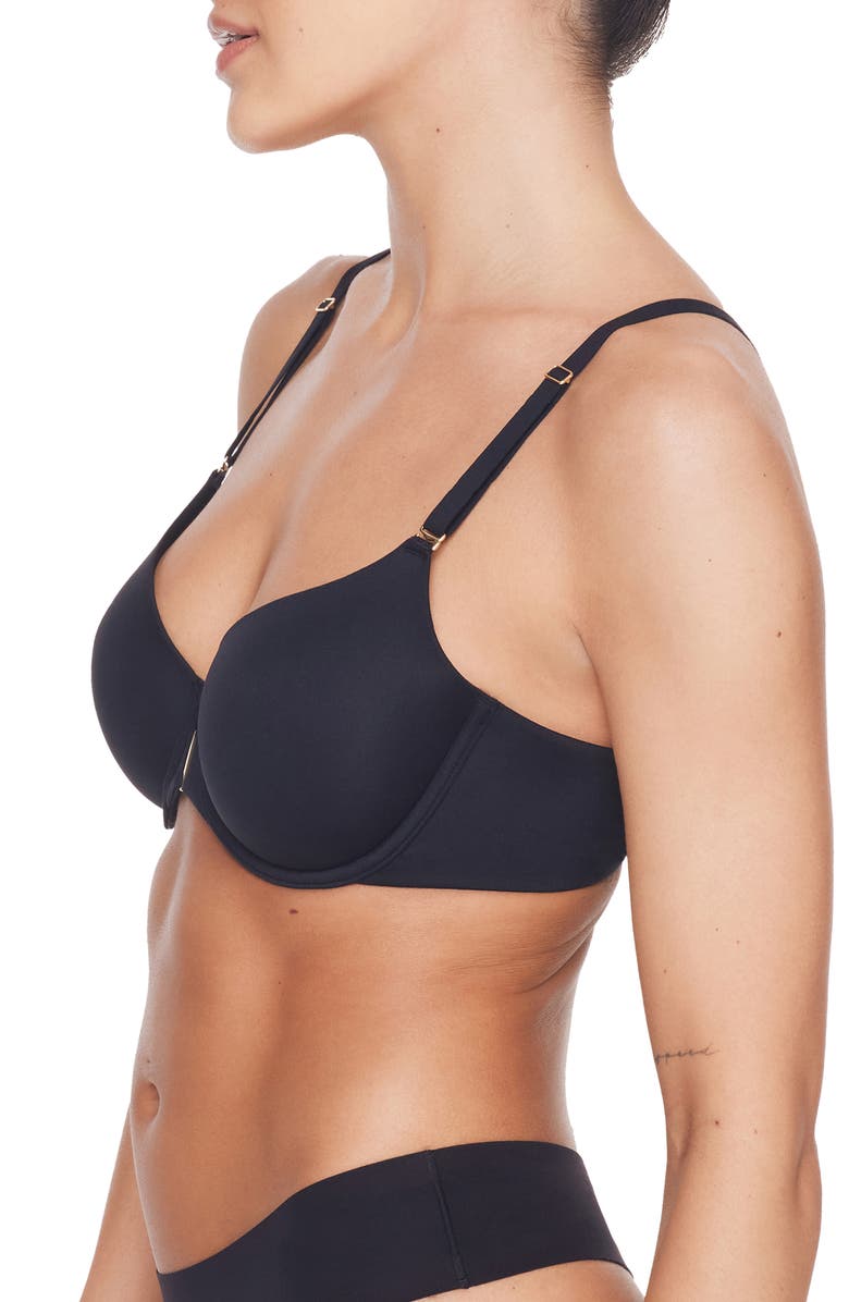 ThirdLove ComfortStretch Underwire Front Closure T-Shirt Bra, Alternate, color, Black