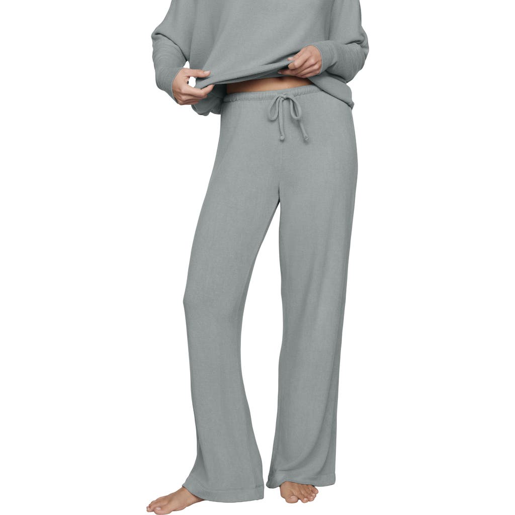 Eberjey Cozy Time Straight Leg Lounge Pants in Lead at Nordstrom, Size Small