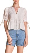 English Factory Gingham Poplin Top