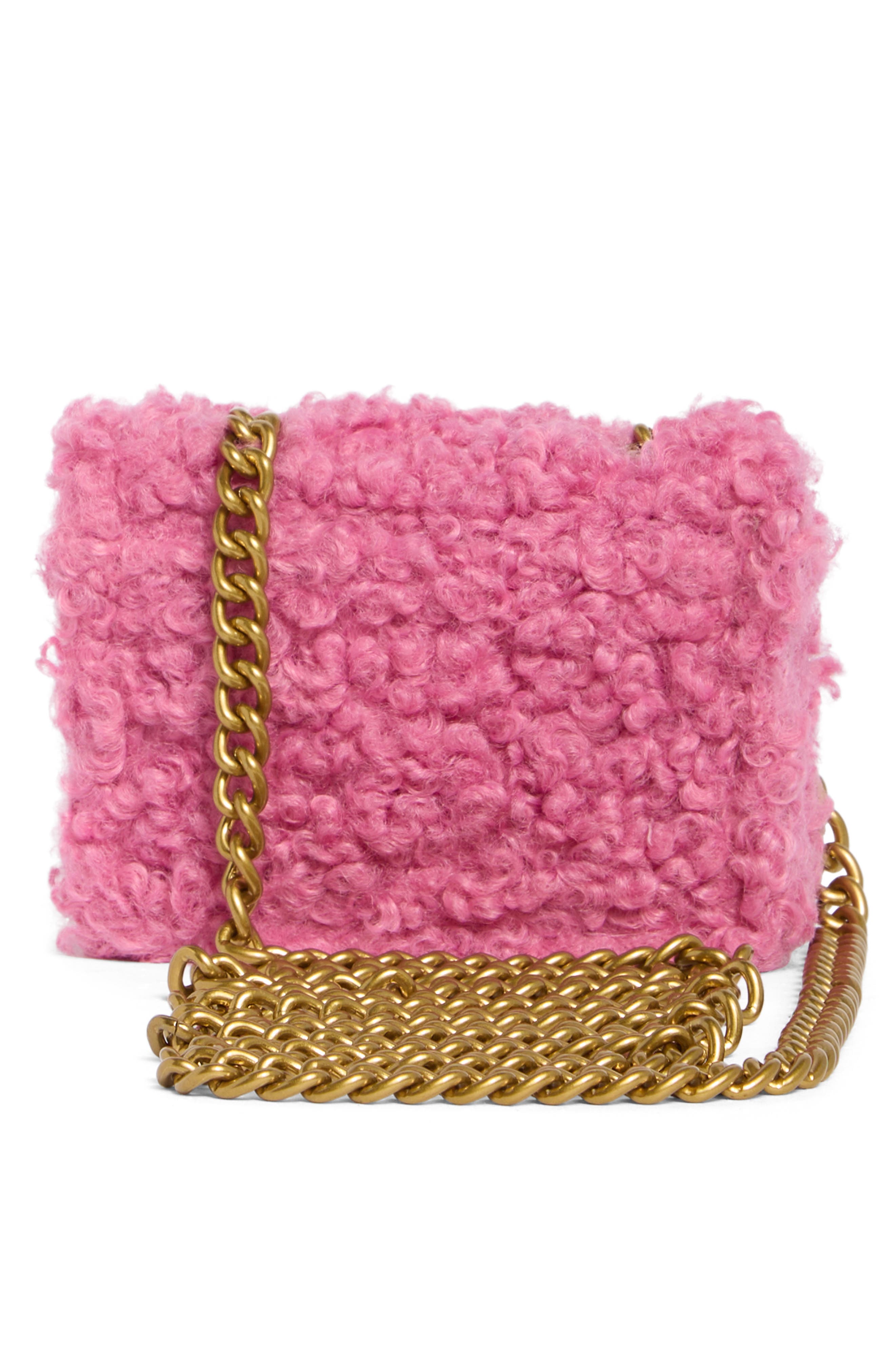 Kurt Geiger London Micro Brixton Faux Shearling Crossbody Bag (Women ...