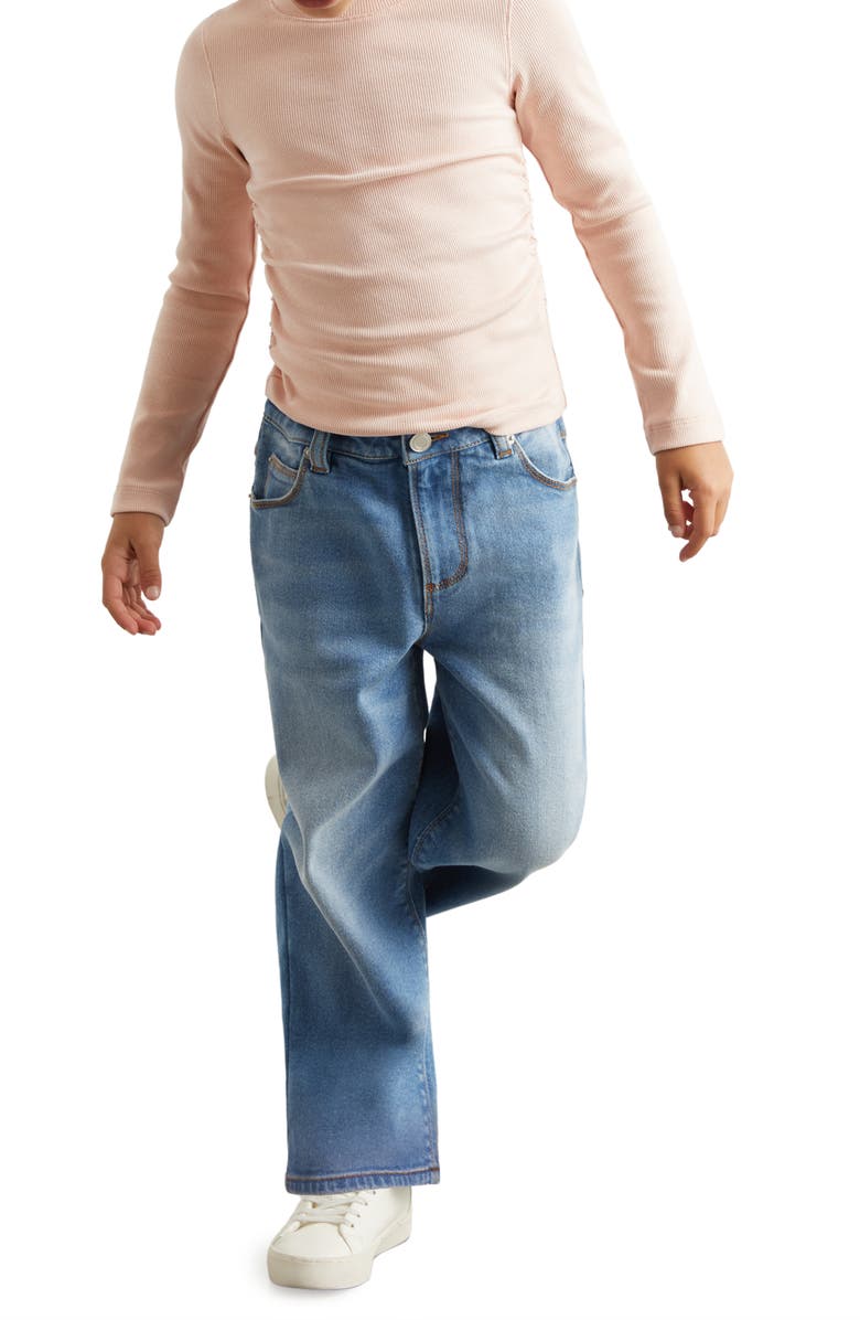 Reiss Kids' Trina Ruched Rib Sweater, Alternate, color, Pale Pink