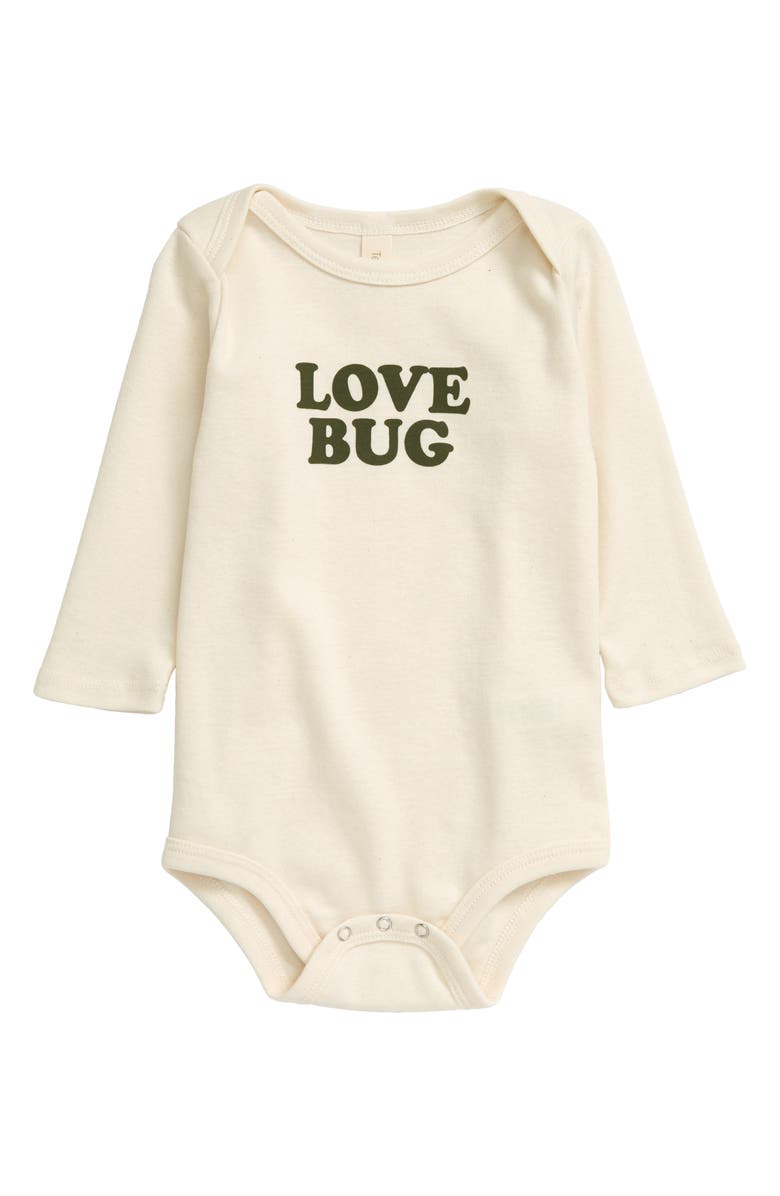 Tenth & Pine Love Bug Organic Cotton Bodysuit, Main, color,