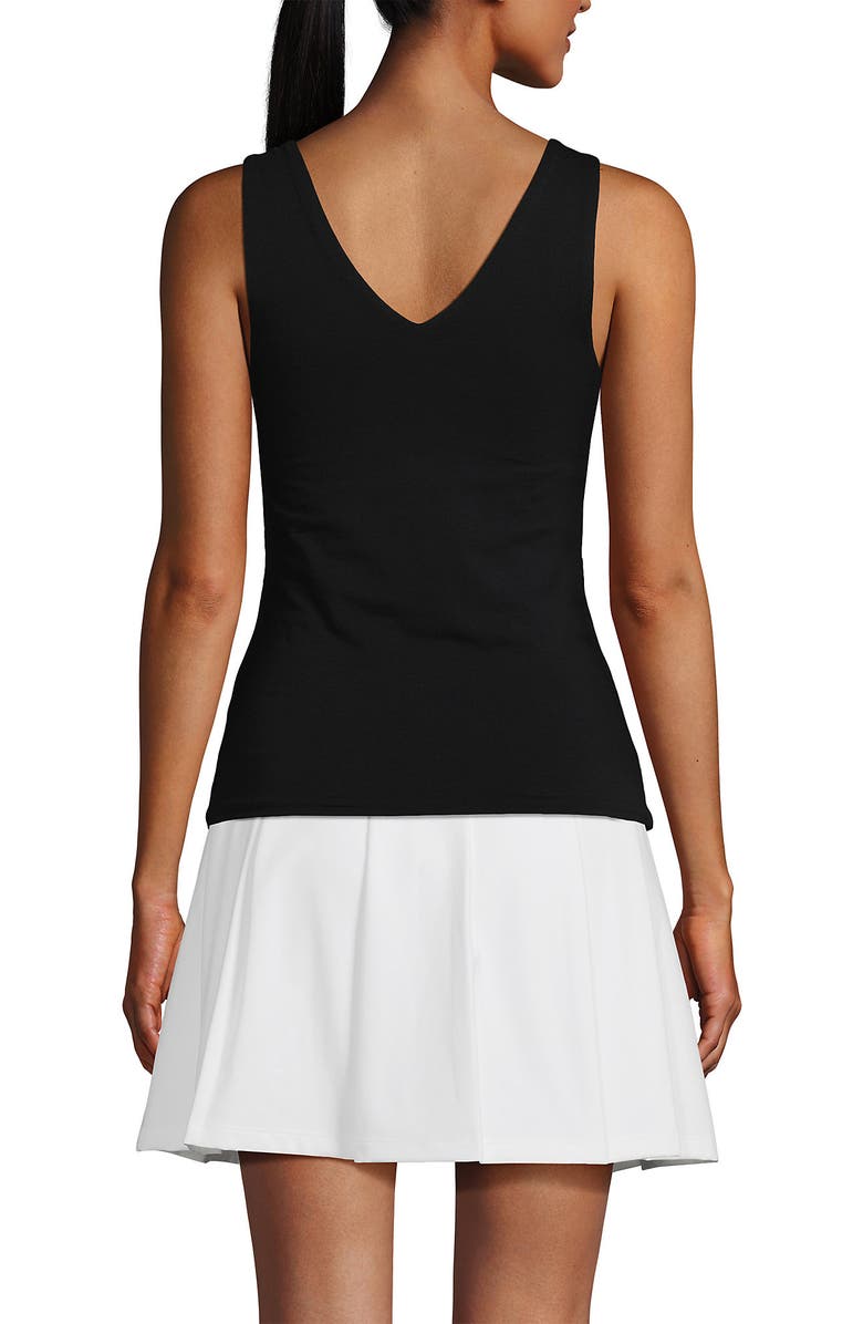 Lands' End Slender Tank Top, Alternate, color, Black