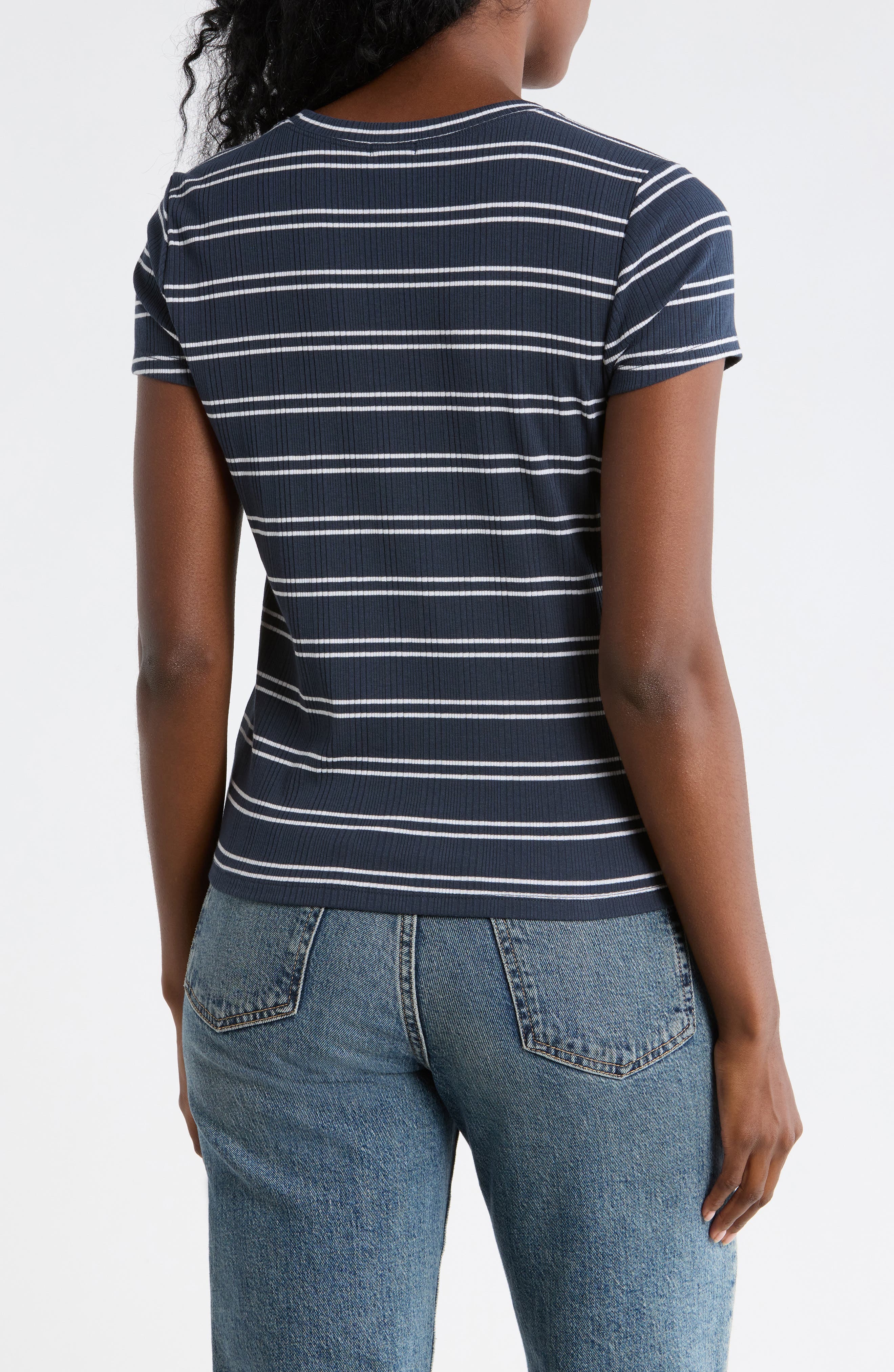 Stripe Rib T-Shirt - image 4