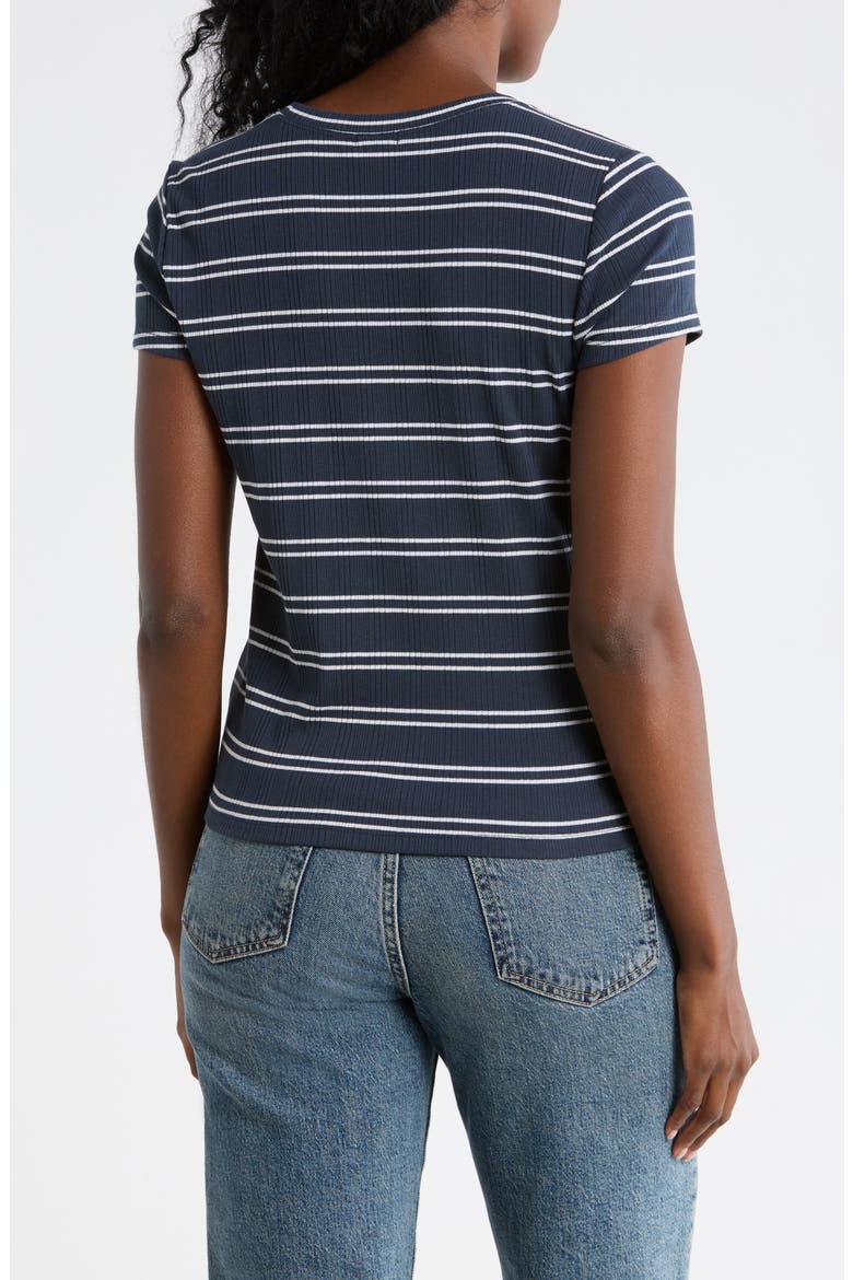 Stripe Rib T-Shirt, Alternate, color, NAVY BLUE/ WHITE