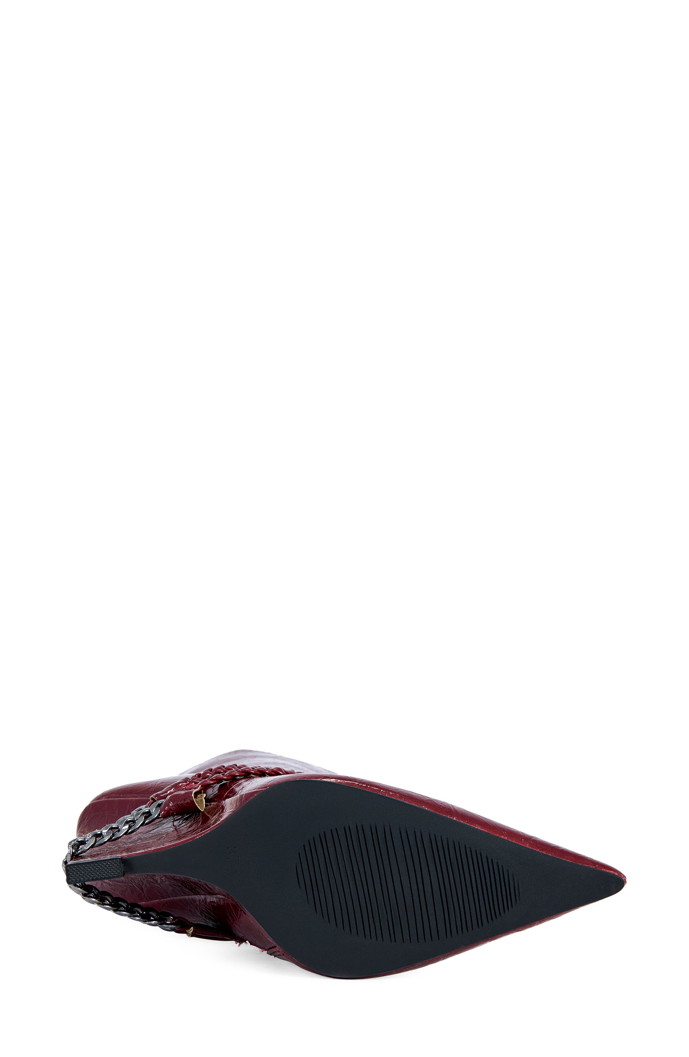 Jacques Pointed Toe Wedge Bootie, Alternate, color, RED