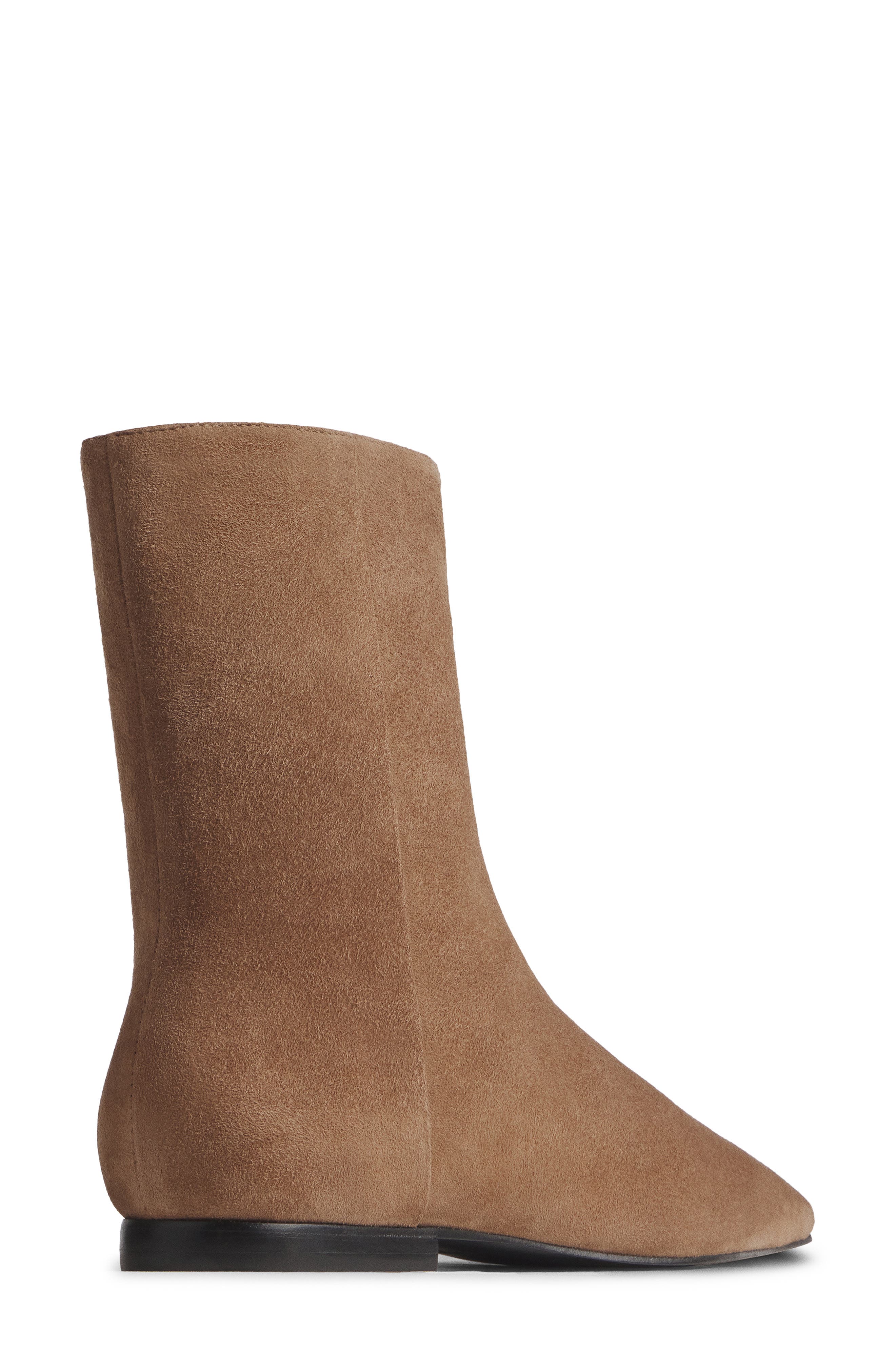Remy Flat Ankle Bootie, Alternate, color, FARRO SUEDE