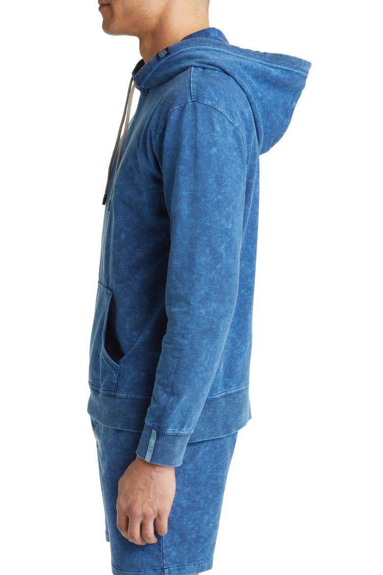 Acid Wash Fleece Hoodie, Alternate, color, NAVY