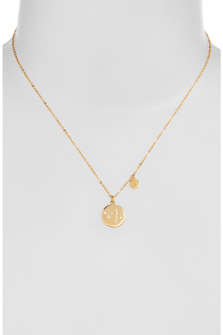 Zodiac Disc Pendant Necklace, Alternate, color, SAGITTARIUS- GOLD