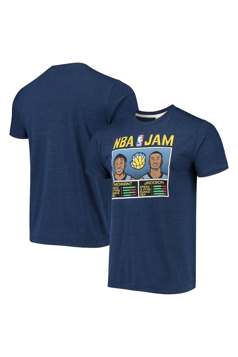 Men's Ja Morant & Jaren Jackson Jr. Navy Memphis Grizzlies NBA Jam T-Shirt, Main, color, Heather Navy