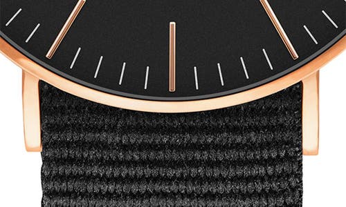 Daniel Wellington Men's Classic Cornwall Black Polyester Watch 40mm In Black