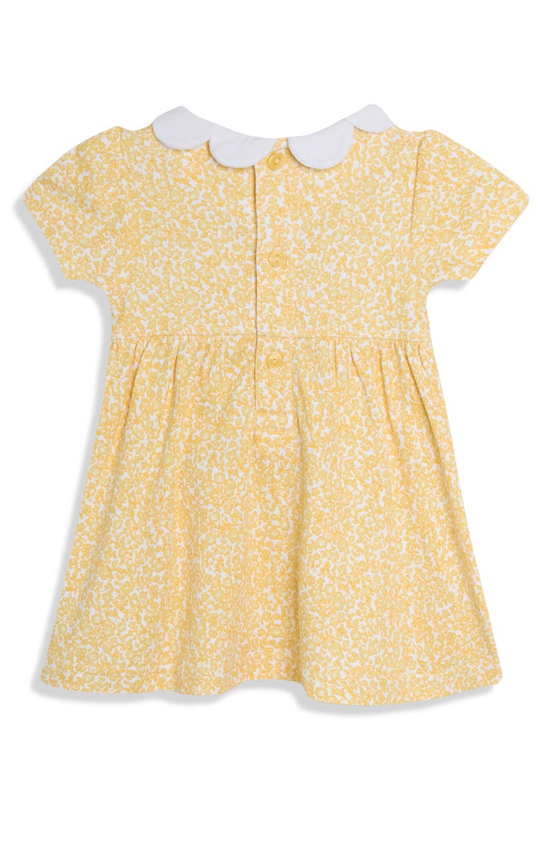 JOJO MAMAN BEBE Ditsy Floral Scallop Collar Dress & Bloomers Set, Alternate, color, Yellow