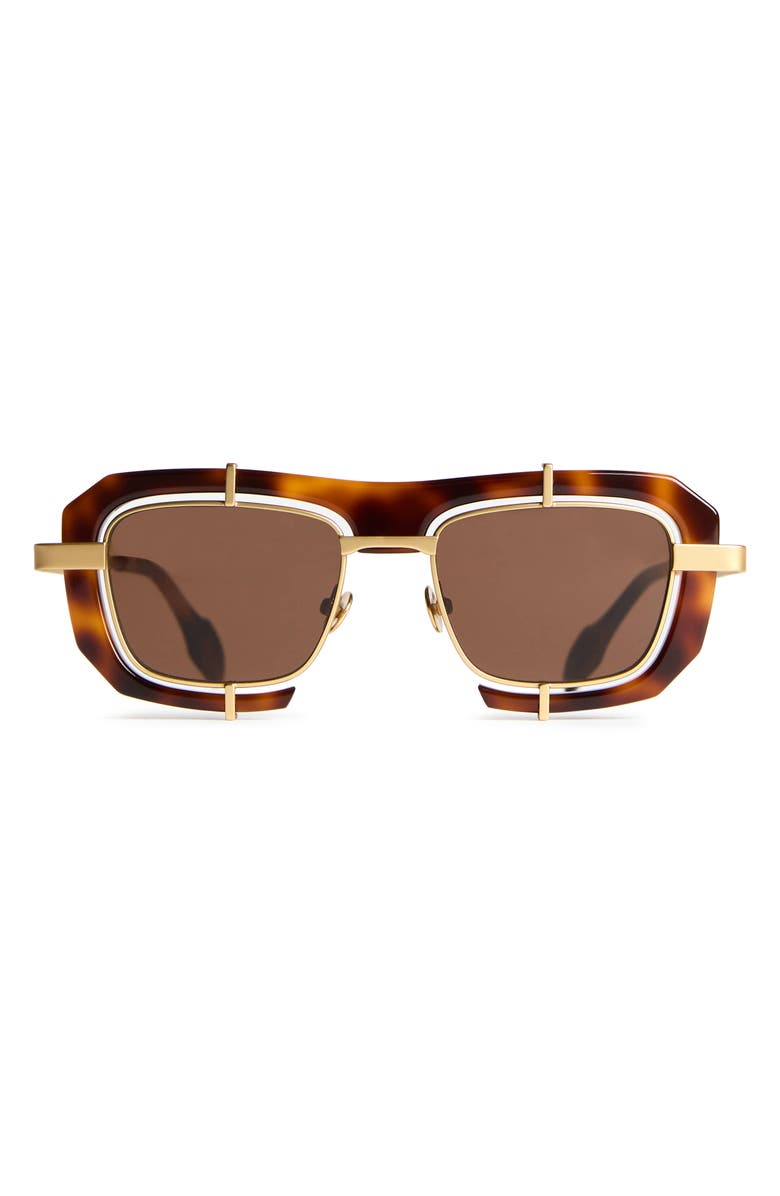 JW Anderson Geometric Sunglasses, Main, color, Havana