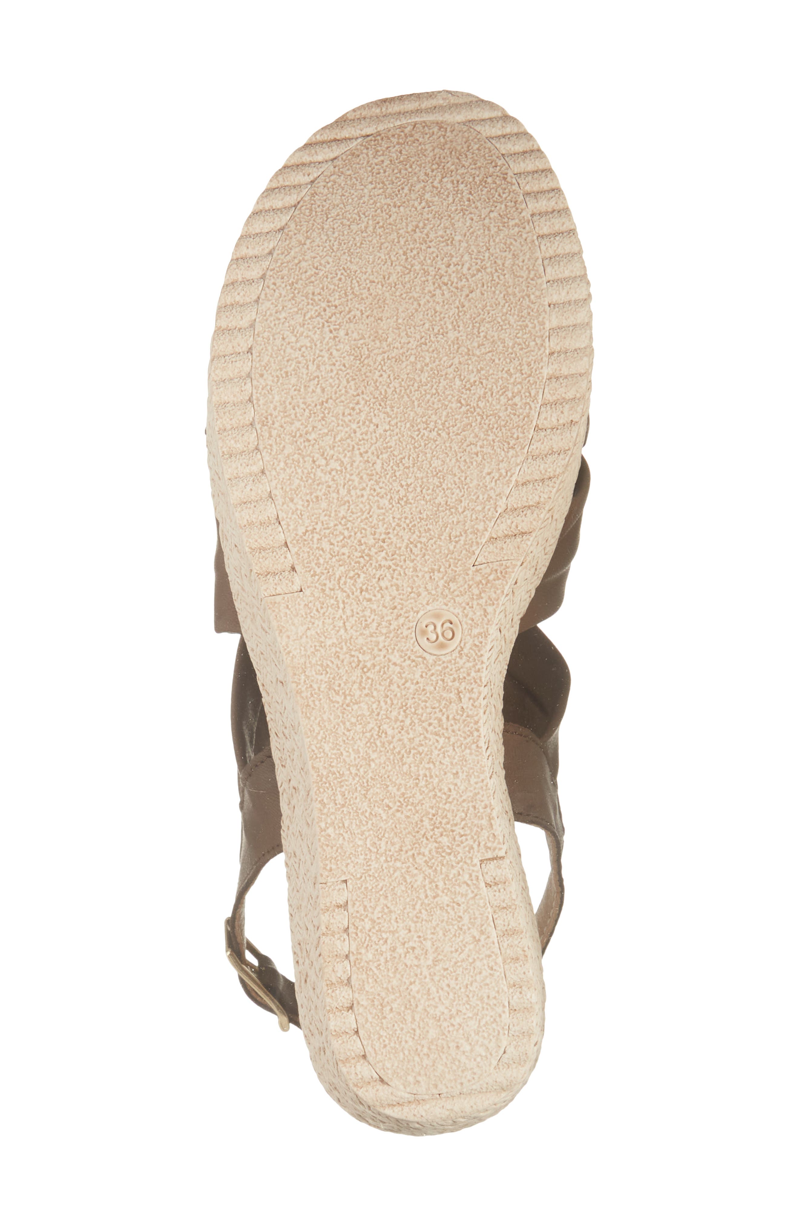 Cordani Bennie Slingback Espadrille Platform Wedge Sandal, Alternate, color, Brown Leather