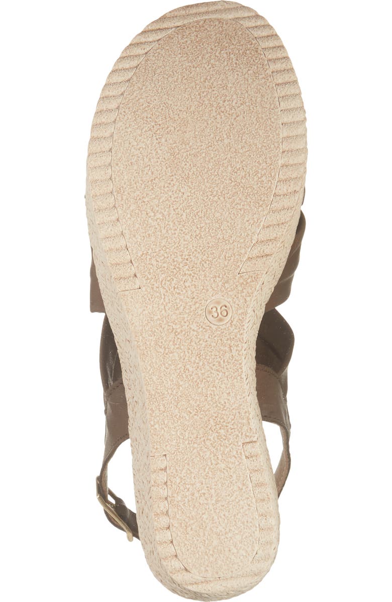 Cordani Bennie Slingback Espadrille Platform Wedge Sandal, Alternate, color, Brown Leather