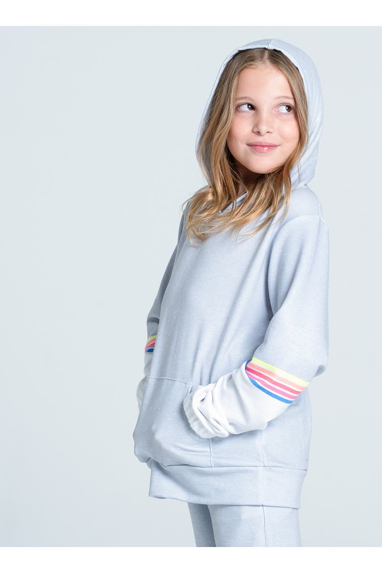 Over the Rainbow Hoodie, Alternate, color, Heather Grey