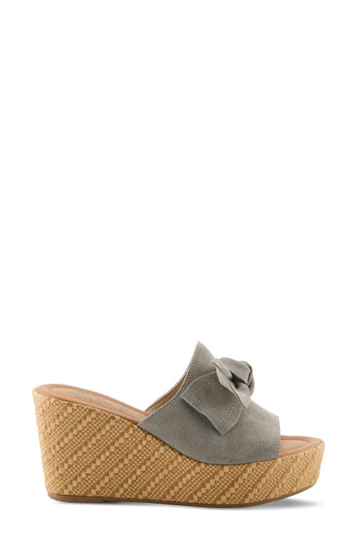 Spring Step Ellyn Wedge Sandal In Gray