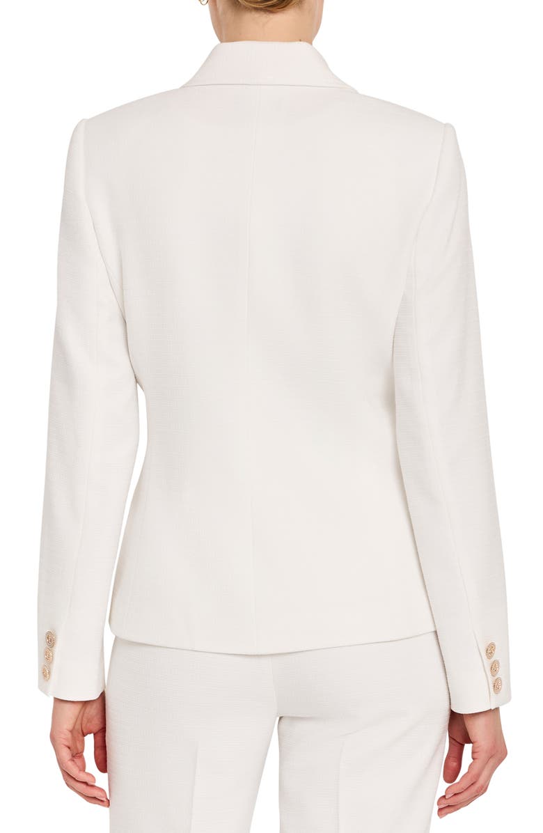 Tahari ASL One-Button Bouclé Blazer, Alternate, color, Ivory