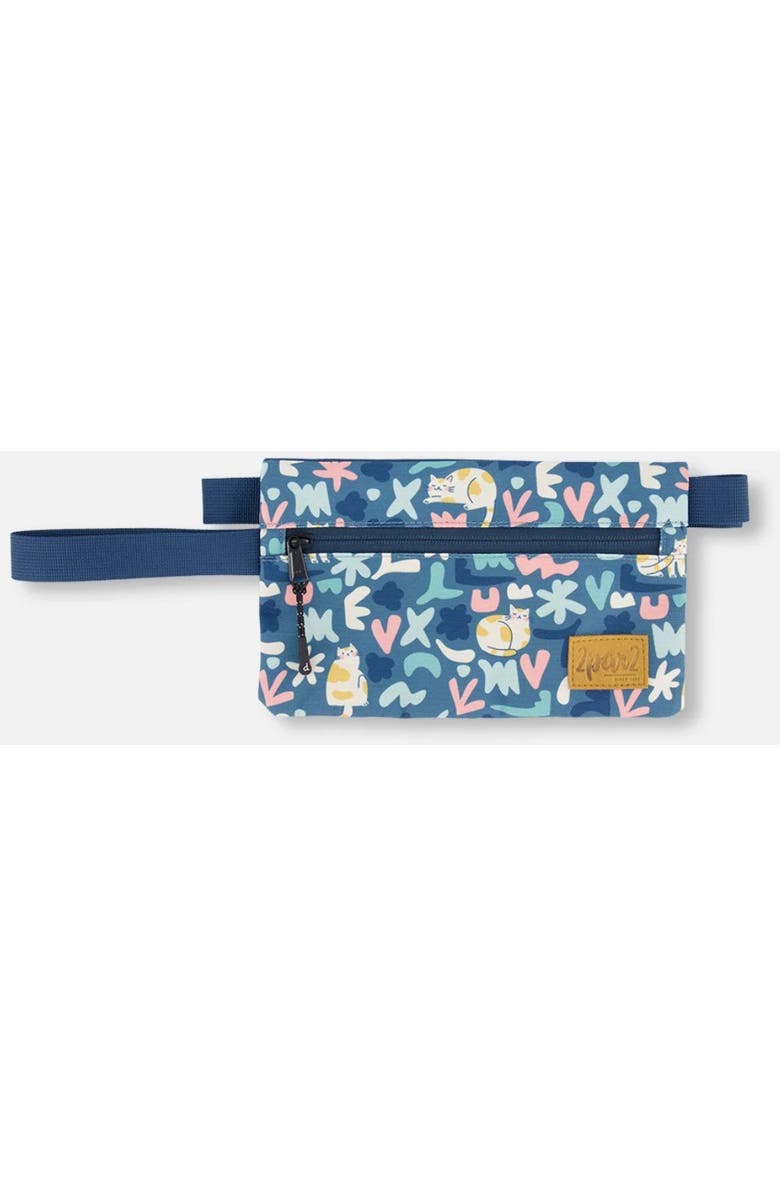 Deux par Deux Double Pencil Case Cat, Main, color, Green