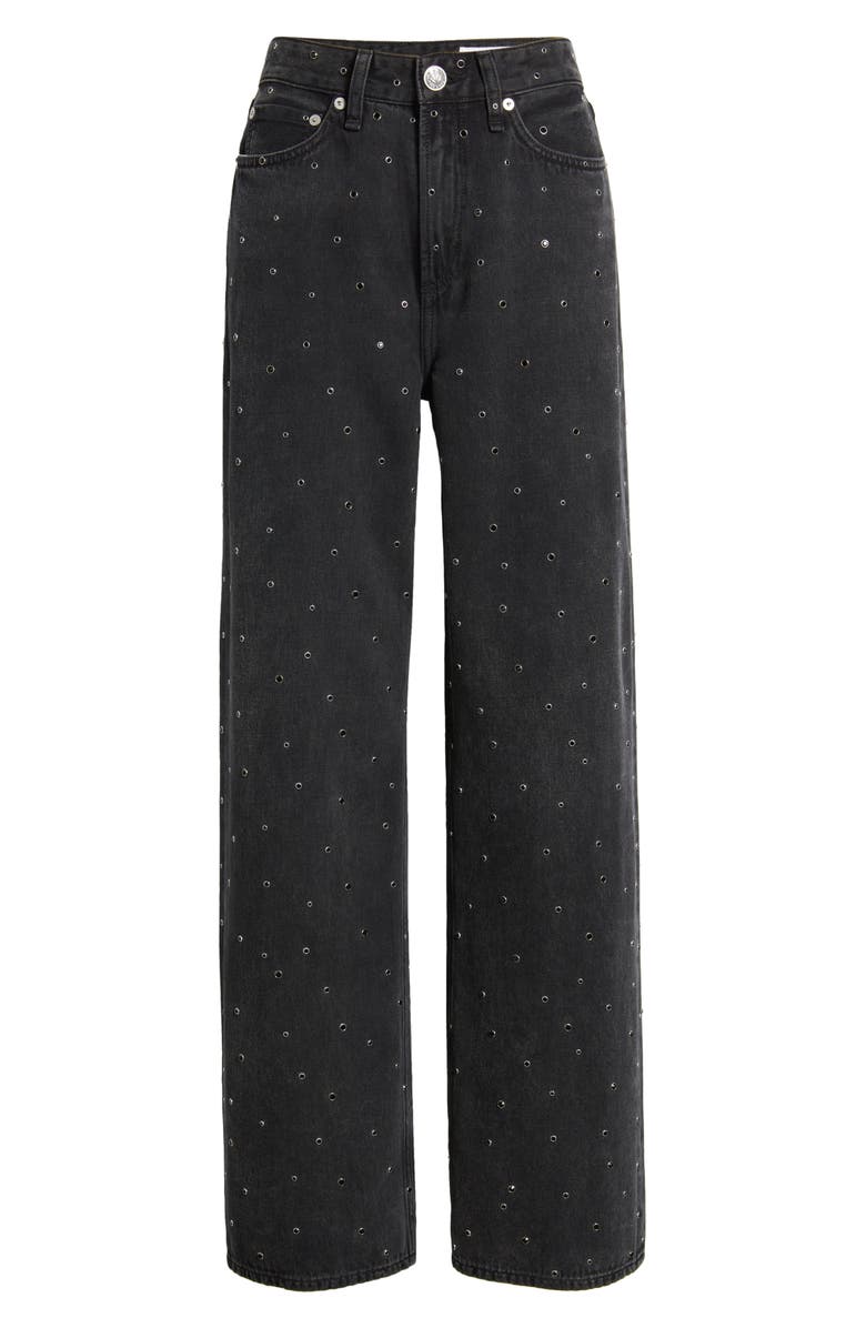 rag & bone Logan Embellished Wide Leg Jeans, Alternate, color, 