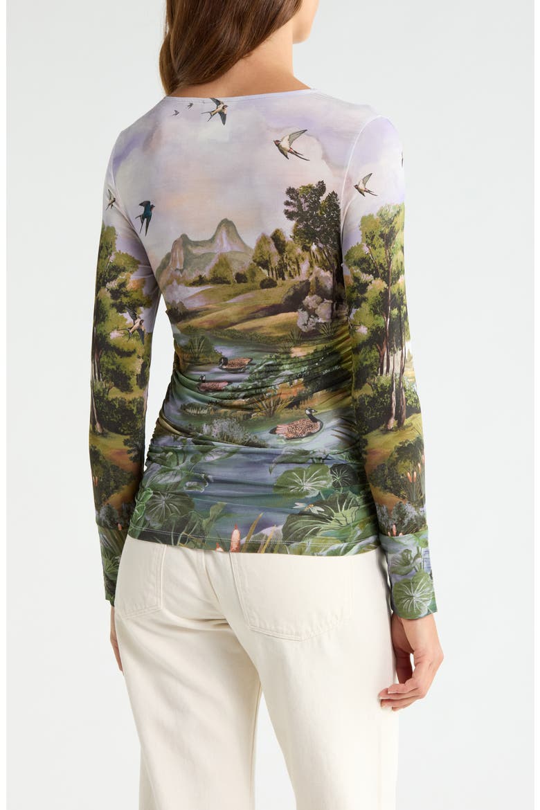 Countryside Landscape Top, Alternate, color, GREEN