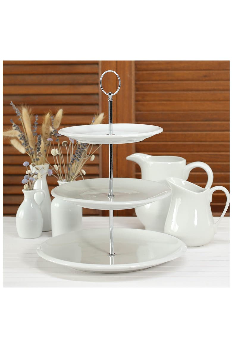 3-Tier Stand, Alternate, color, WHITE