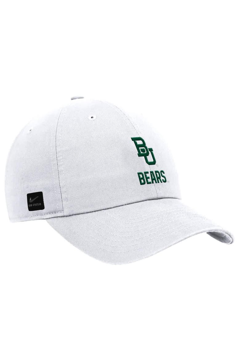 Men's Nike White Baylor Bears 2025 On-Field Club Adjustable Hat, Main, color, White