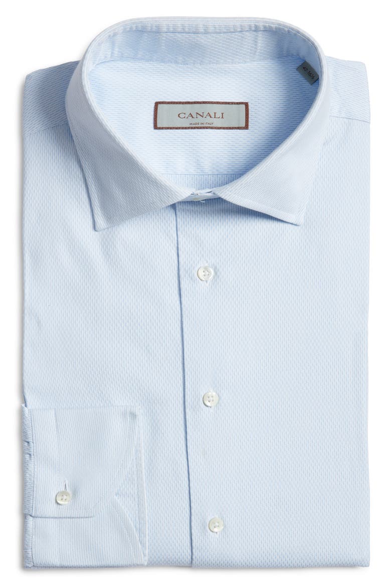 Impeccabile Regular Fit Dress Shirt, Main, color, BLUE