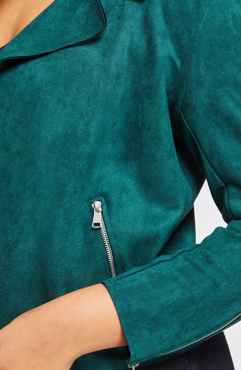 Estelle San Diego Faux Suede Biker Jacket, Alternate, color,