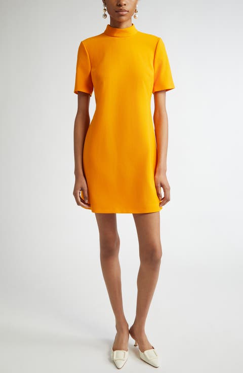 Carmen Mock Neck Ruched Bodycon Mini Dress • Shop American