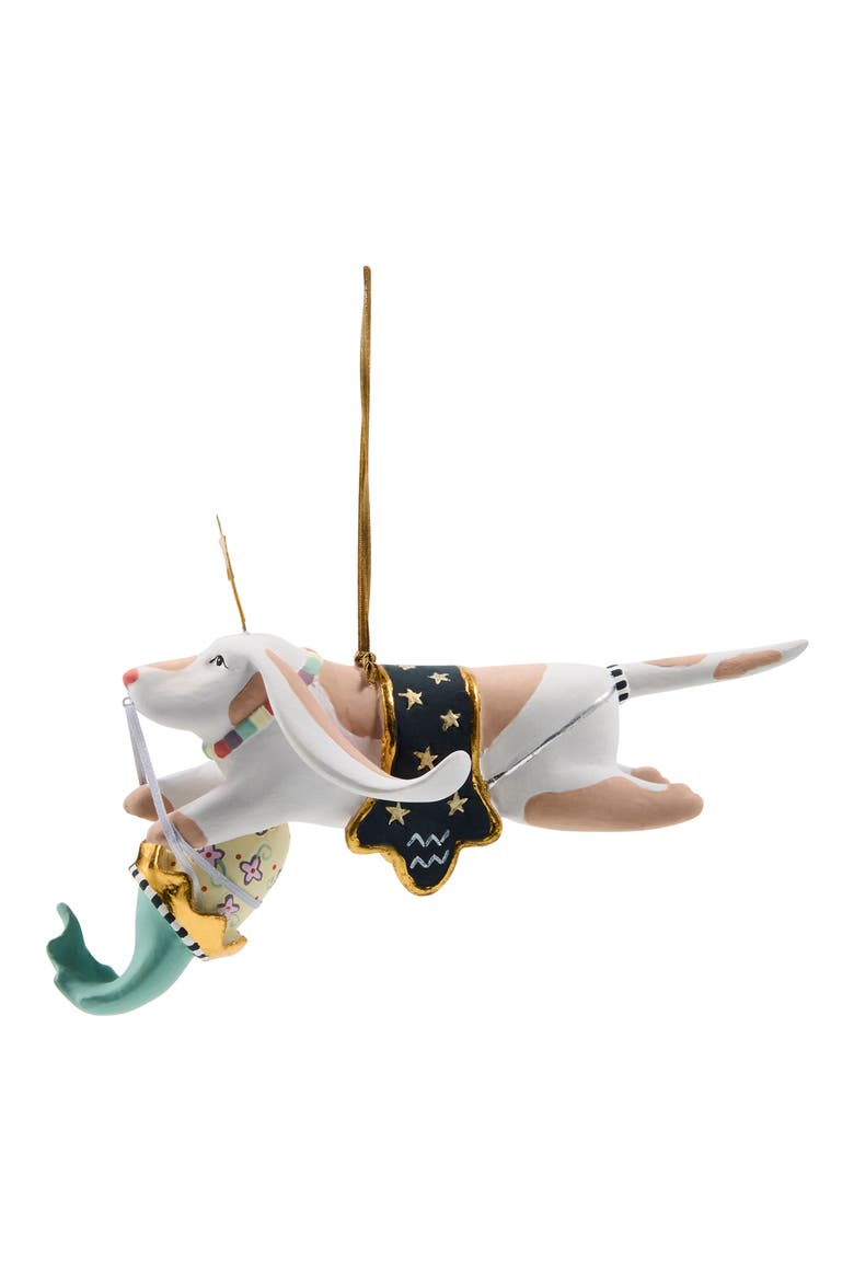 Patience Brewster Aquarius Zodiac Ornament, Alternate, color, MULTI