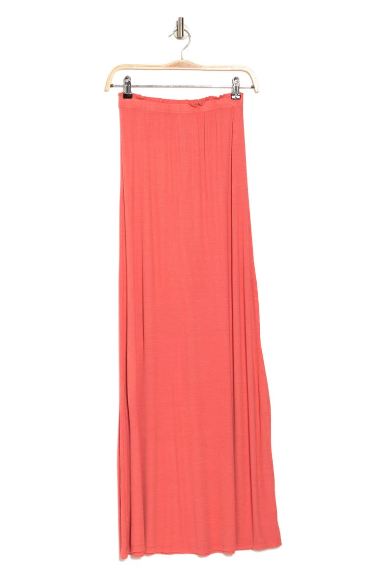 One Slit Ruffle Maxi Skirt, Alternate, color, PALE ROSETTE