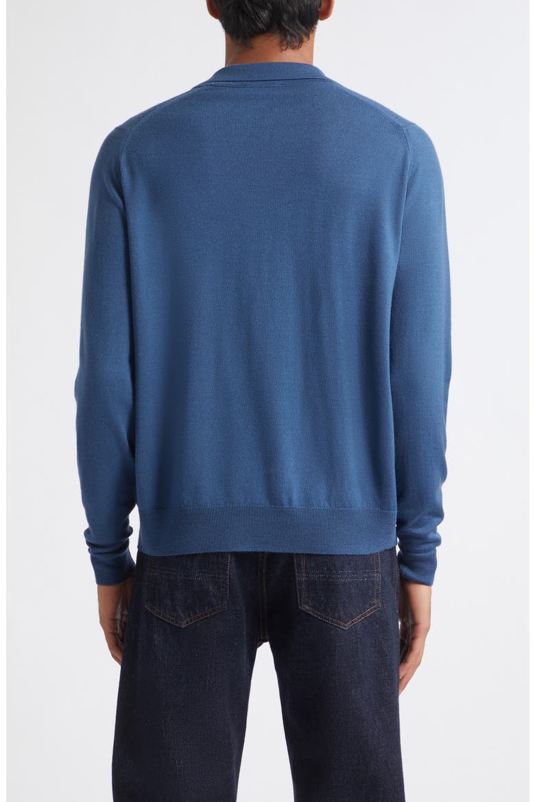 Tibor Sea Island Cotton Long Sleeve Polo, Alternate, color, TEAL FIRTH