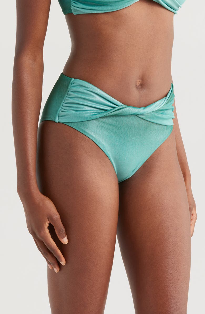 BOAMAR Dina Twist Front Bikini Bottoms, Alternate, color, Green