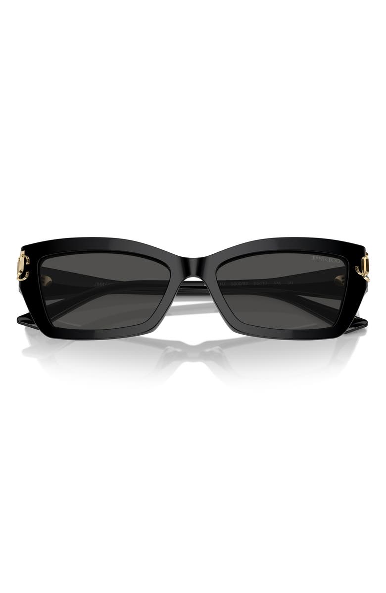 Jimmy Choo 55mm Cat Eye Sunglasses, Alternate, color, 