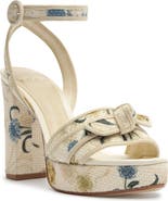 Alexandre Birman x AGUA Floral Bow Platform Sandal