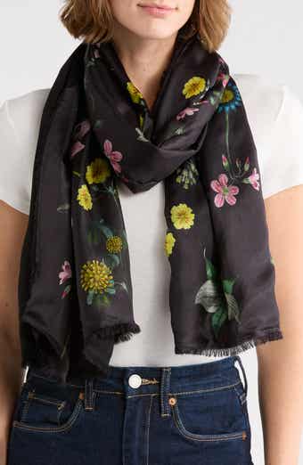 Ted Baker London Floral Print Silk Twill Scarf