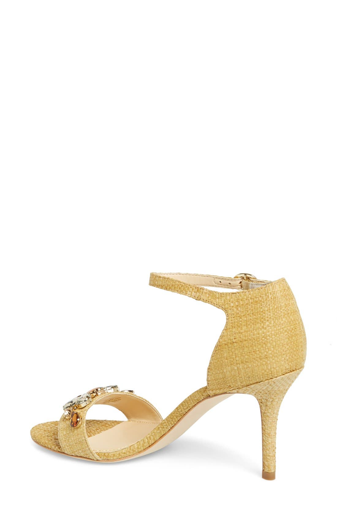 'Gessa' Crystal Embellished Print Sandal, Alternate, color, NATURAL